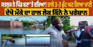 ਸਤਲੁਜ ਨੇ ਪਿੰਡ ਬਣਾ’ਤੇ ਦਰਿਆ ! ਹਾਲੇ 3-3 ਫੁੱਟ ਘਟ ਗਿਆ ਪਾਣੀ, ਦੇਖੋ ਮੌਕੇ ਦਾ ਹਾਲ ਲੋਕ ਕਿੰਨੇ ਨੇ ਪਰੇਸ਼ਾਨ